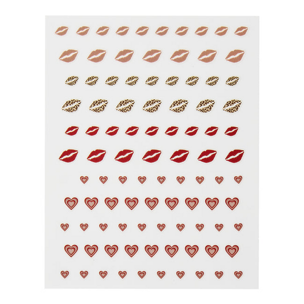 ella+mila -  Nail Art Decal - Heat of the Moment - Lips and Heartbeat