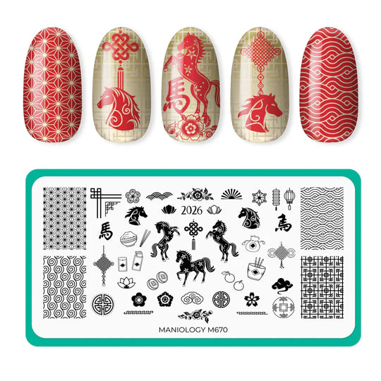 Maniology - Stamping Plate - Lunar New Year: Year Of The Horse (M670)
