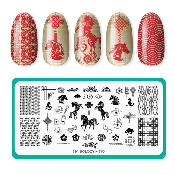 Maniology - Stamping Plate - Lunar New Year: Year Of The Horse (M670)