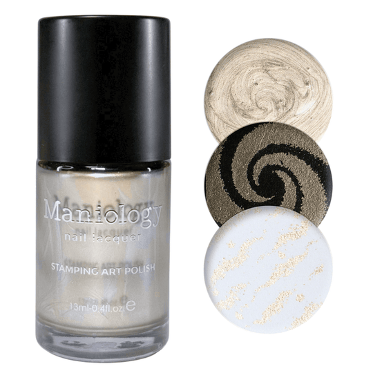 Maniology - Stamping Nail Polish - Stardust (B580) - Silvery Gold Metallic