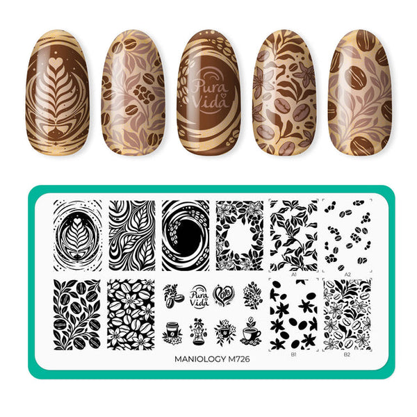 Maniology - Stamping Plate - Cafe Con Leche (M726)