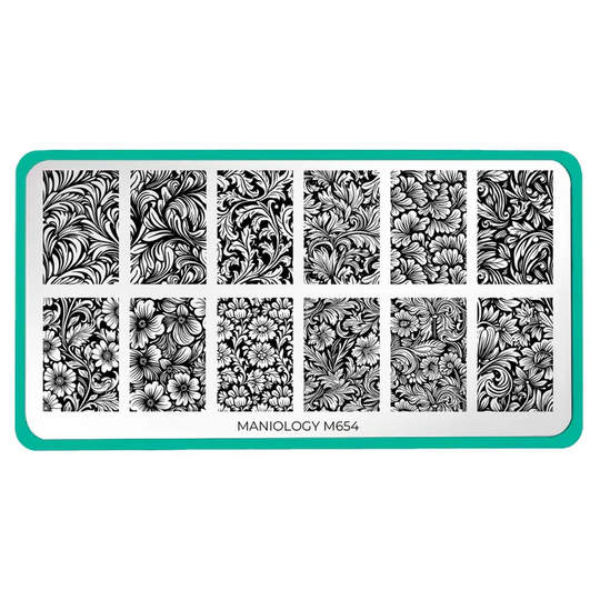 Maniology - Stamping Plate - Carved Motifs - M654
