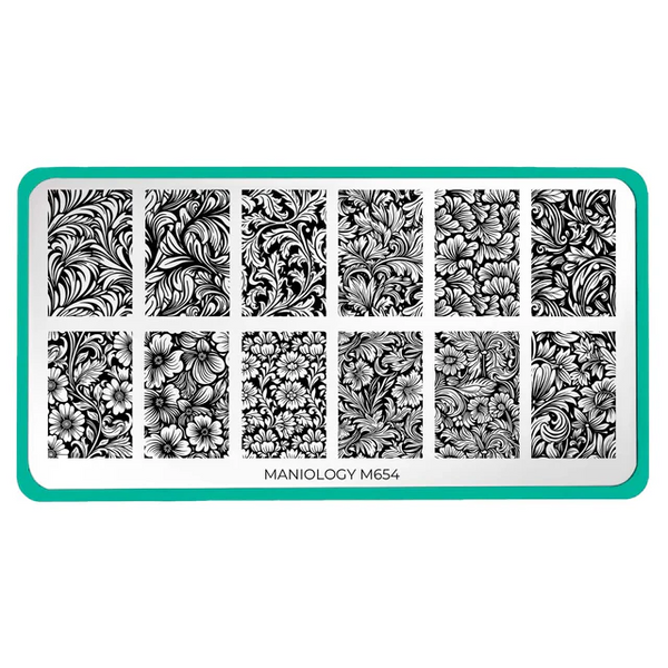 Maniology - Stamping Plate - Carved Motifs - M654