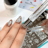 Maniology - Nail Tool - Dual-Ended Pencil Stamper & Clean-up Brush
