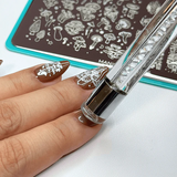 Maniology - Nail Tool - Dual-Ended Pencil Stamper & Clean-up Brush