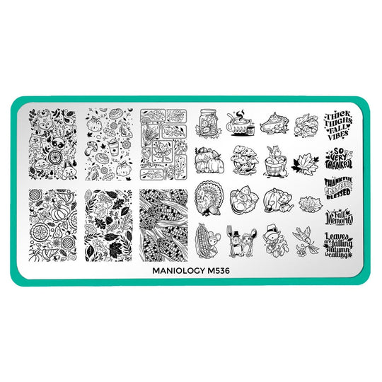 Maniology - Stamping Plate - Give Thanks (M536)