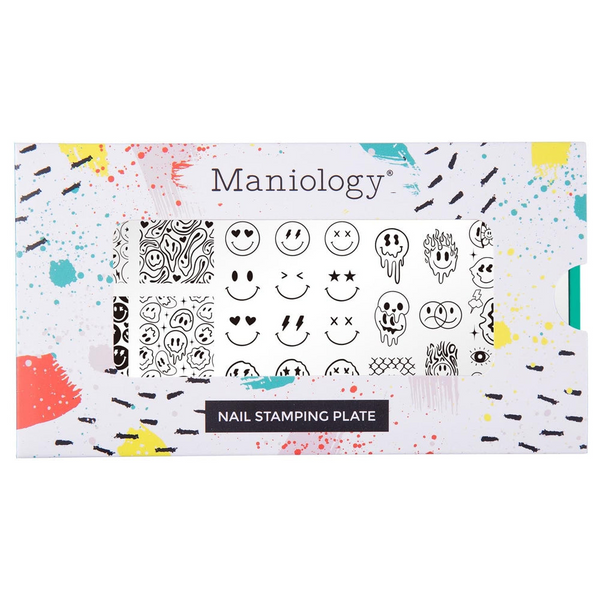 Maniology - Stamping Plate - Happy Face Nails #M439