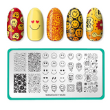 Maniology - Stamping Plate - Happy Face Nails #M439