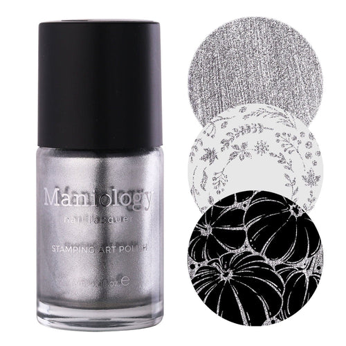 Maniology - Stamping Nail Polish - Harvest Hues: Silver Birch (B530) - Silver Metallic
