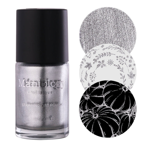Maniology - Stamping Nail Polish - Harvest Hues: Silver Birch (B530) - Silver Metallic