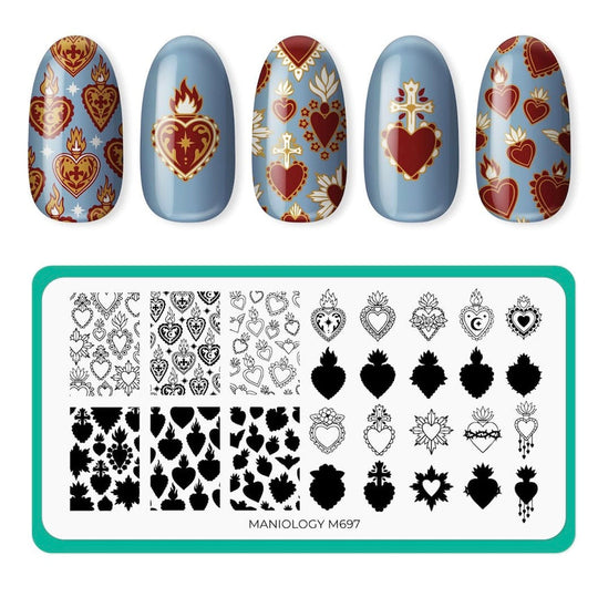 Maniology - Stamping Plate - Heart To Heart #M697