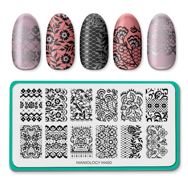 Maniology - Stamping Plate - Lacey Lovers #M453