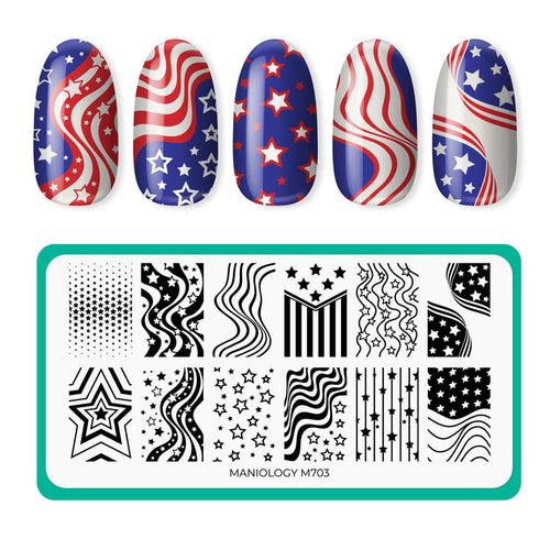 Maniology - Stamping Plate - Liberty Line #M703