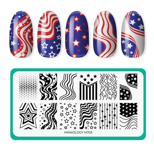 Maniology - Stamping Plate - Liberty Line #M703