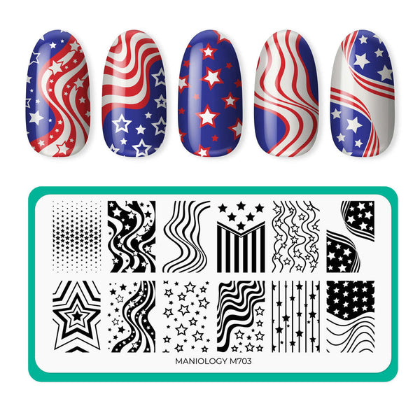 Maniology - Stamping Plate - Liberty Line #M703