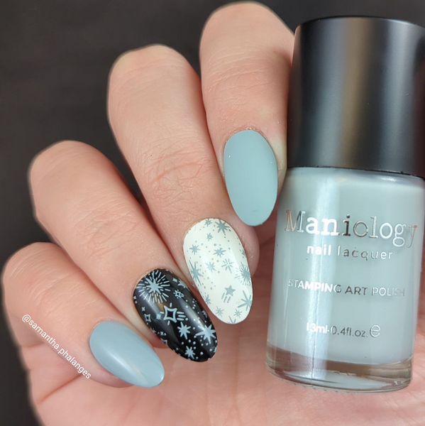 Maniology - Stamping Nail Polish - Asteroid #B504 - Cream Gray