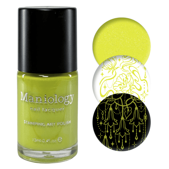 Maniology - Stamping Nail Polish - Sparkling Stems (B584) - Light Green Creme
