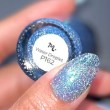 Maniology - Stamping Nail Polish - Morning Dew: Water Droplet - Blue Flakies Jelly Nail Polish With Reflective Glitter