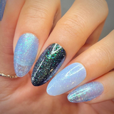 Maniology - Stamping Nail Polish - Morning Dew: Water Droplet - Blue Flakies Jelly Nail Polish With Reflective Glitter