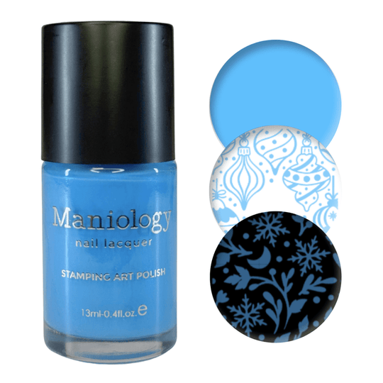 Maniology - Stamping Nail Polish - Northern Gleam: Icy Sky - B567 - Blue Pearl Cream