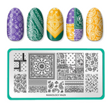 Maniology - Stamping Plate - Paisley Patchwork (M429)
