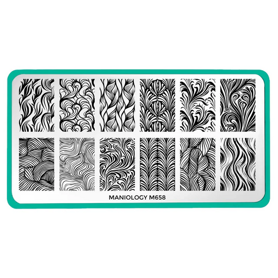 Maniology - Stamping Plate - Polished Swirls - M658