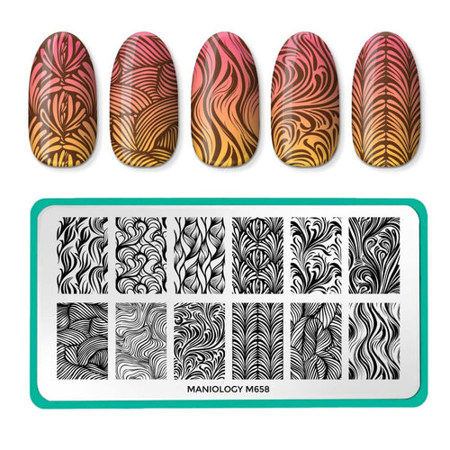 Maniology - Stamping Plate - Polished Swirls - M658