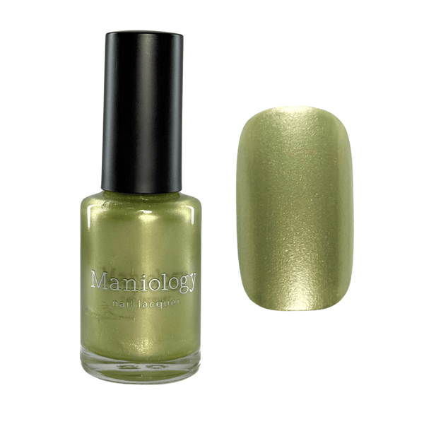 Maniology - Stamping Nail Polish - Satin Slumber: Velvet Eyemask (P180) - Green Smooth Metallic