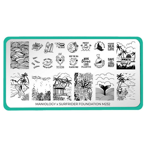 Maniology - Stamping Plate - Stamp For A Cause: Surfrider Foundation Oahu (M232)