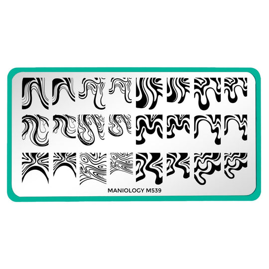 Maniology - Stamping Plate - Wavy French (M539)
