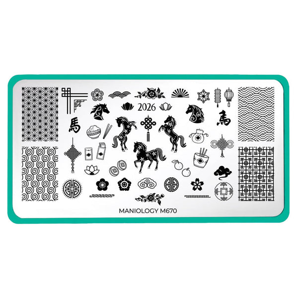 Maniology - Stamping Plate - Lunar New Year: Year Of The Horse (M670)
