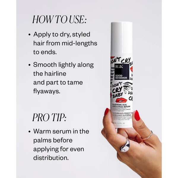 IGK - Good Behavior - Supreme Seal Anti-Frizz Serum - 1.7 Oz