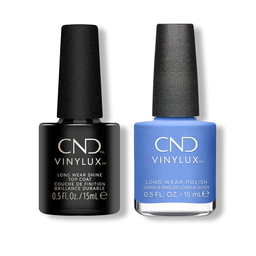 CND - Vinylux Topcoat & Motley Blue 0.5 oz - #444