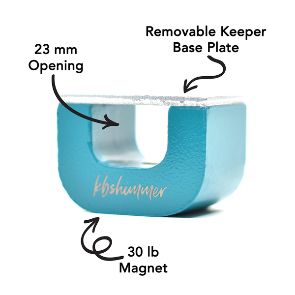 KBShimmer - Velvet Effect 30 Lb. Horseshoe Magnet - Teal