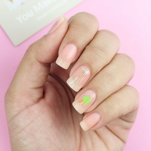 ella+mila -  Nail Art Decal - You Make Me Melt - Ice Cream and Splatter Slime