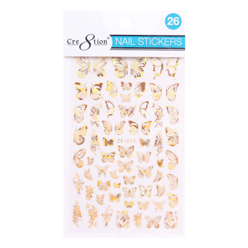 Cre8tion - Nail Art Design Sticker Butterfly #026