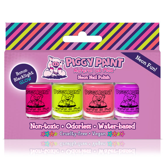 Piggy Paint Nail Polish Set - Neon Box Set 