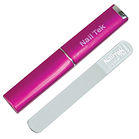 Nail Tek - Mini File 3'' with Fuchsia Companion Case - #55575