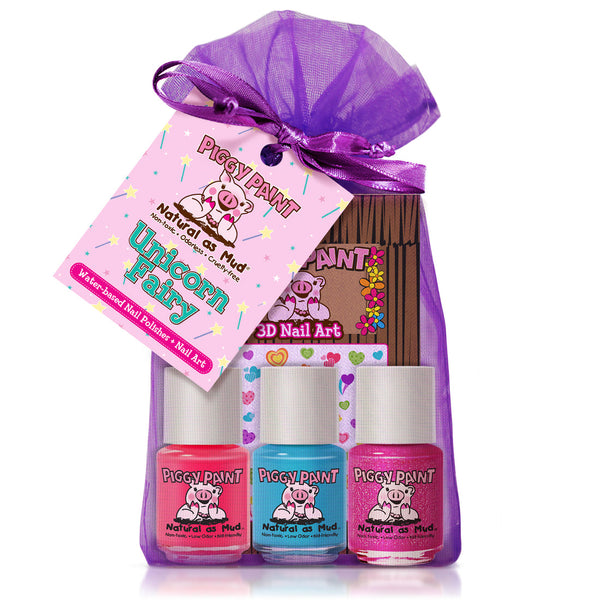 Piggy Paint Nail Polish Set - Unicorn Fairy Gift Set 