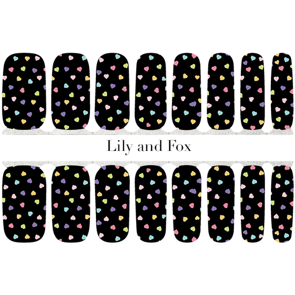 Lily and Fox - Nail Wrap - Sprinkled Hearts