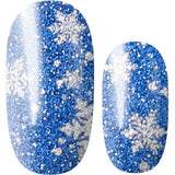 Lily And Fox - Nail Wrap - Snow - Blue (Glitter)