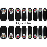 Lily and Fox - Nail Wrap - Mexican Painted Skulls