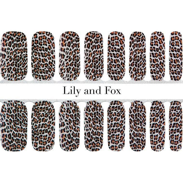 Lily and Fox - Nail Wrap - White Cheetah