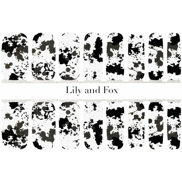 Lily and Fox - Nail Wrap - Ink Blots