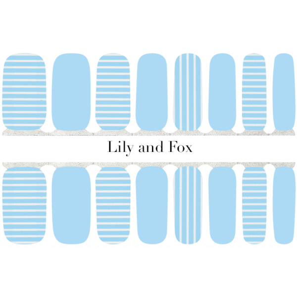 Lily and Fox - Nail Wrap - Baby Blue