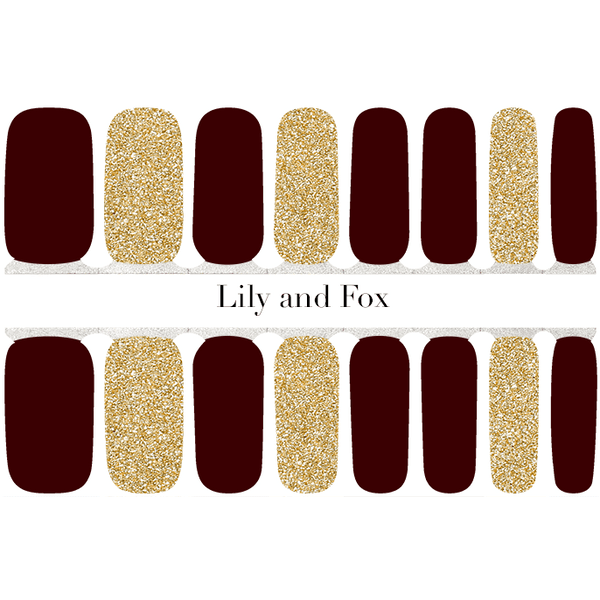 Lily And Fox - Nail Wrap - Black Gold