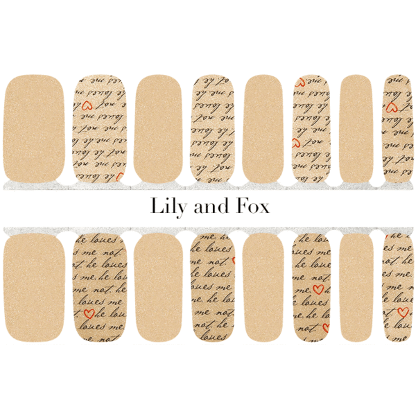 Lily and Fox - Nail Wrap - Dearest Love