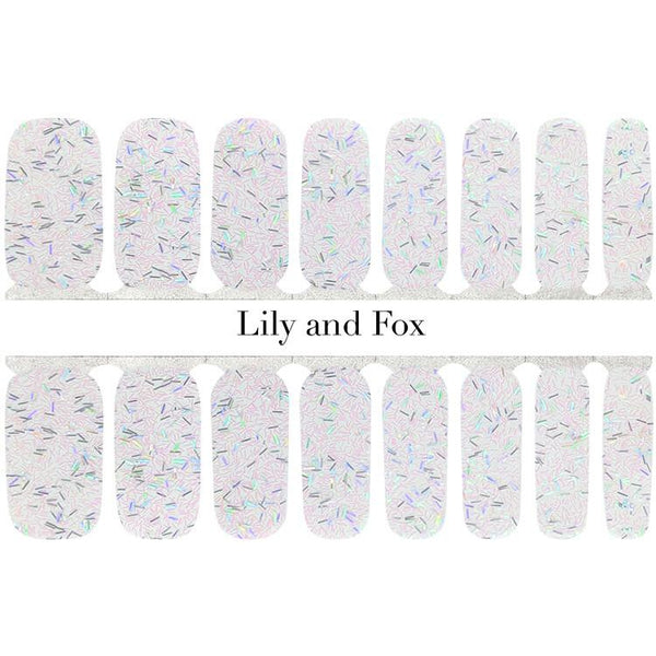 Lily And Fox - Nail Wrap - Cosmic Confetti (Holo Transparent)