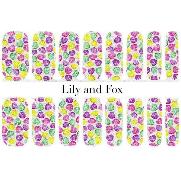 Lily and Fox - Nail Wrap - Be My Valentine (Glitter)