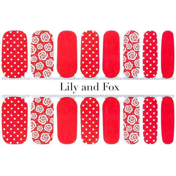 Lily and Fox - Nail Wrap - Ruby Bloom